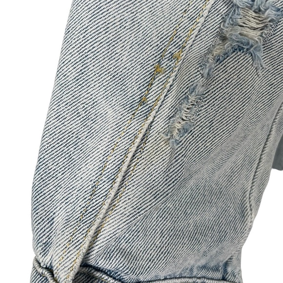 Signature 8 Distressed Denim Shacket - Picture 5 of 10
